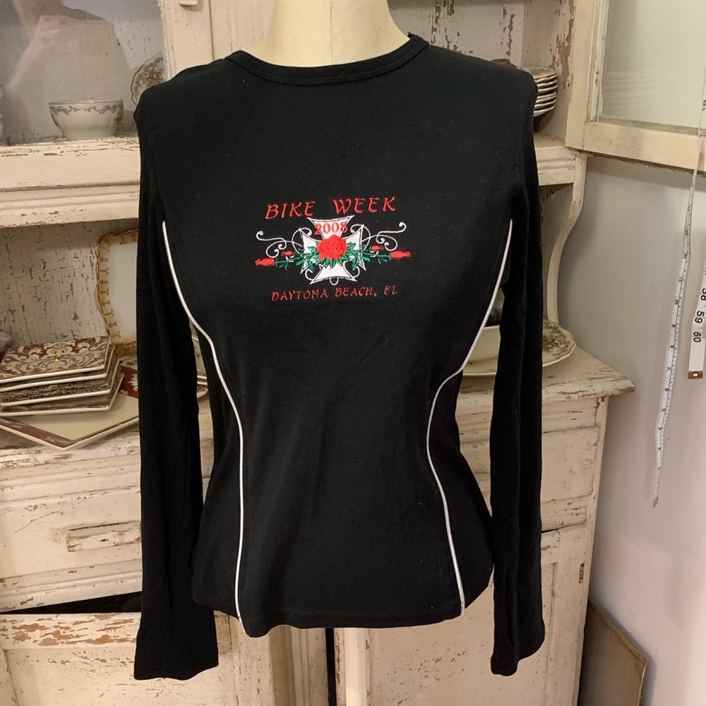 Vintage Bike Week Daytona “2008” Ladies Long Sleeve Tee